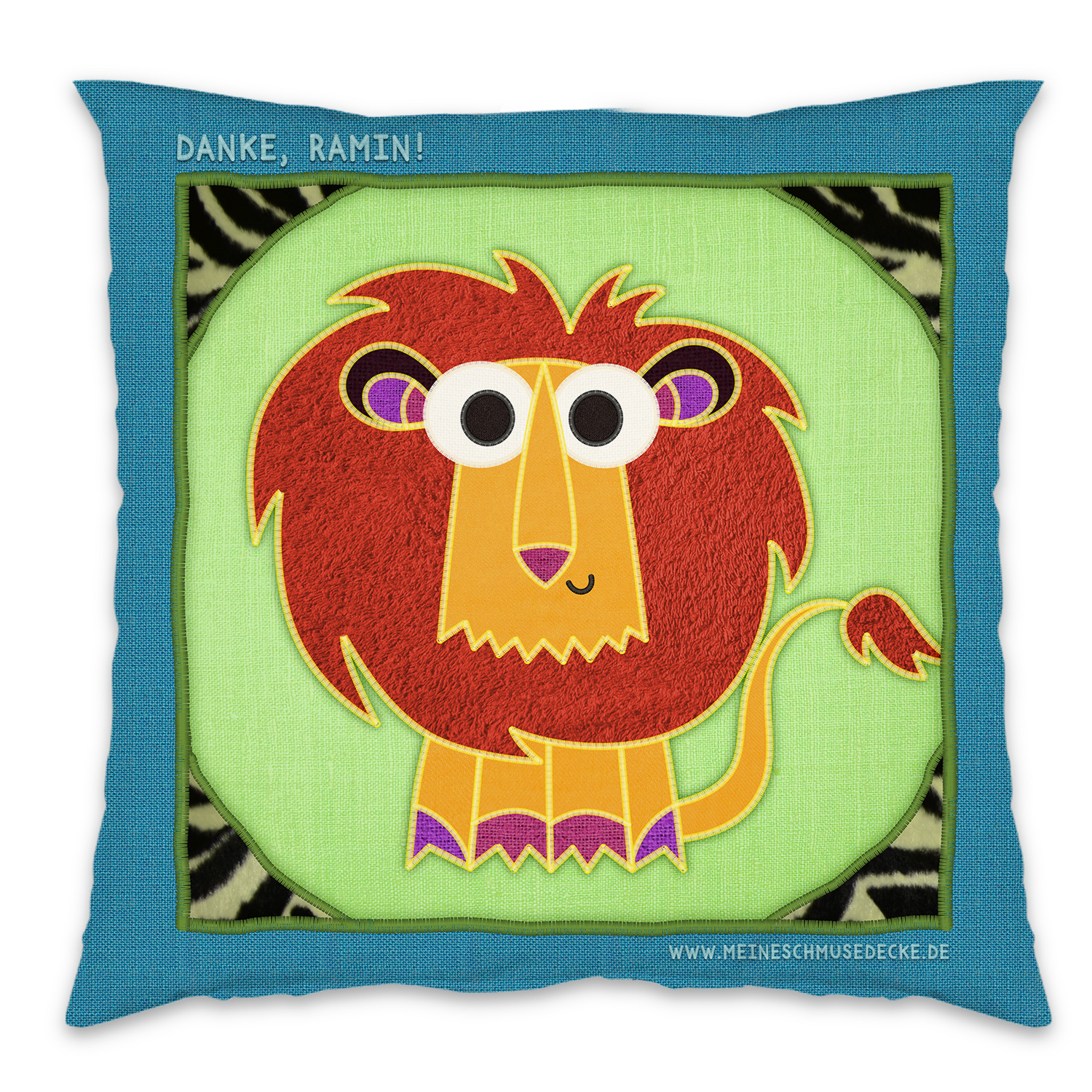 Kissen - Design Meine Schmusedecke Löwe (+ Namen)