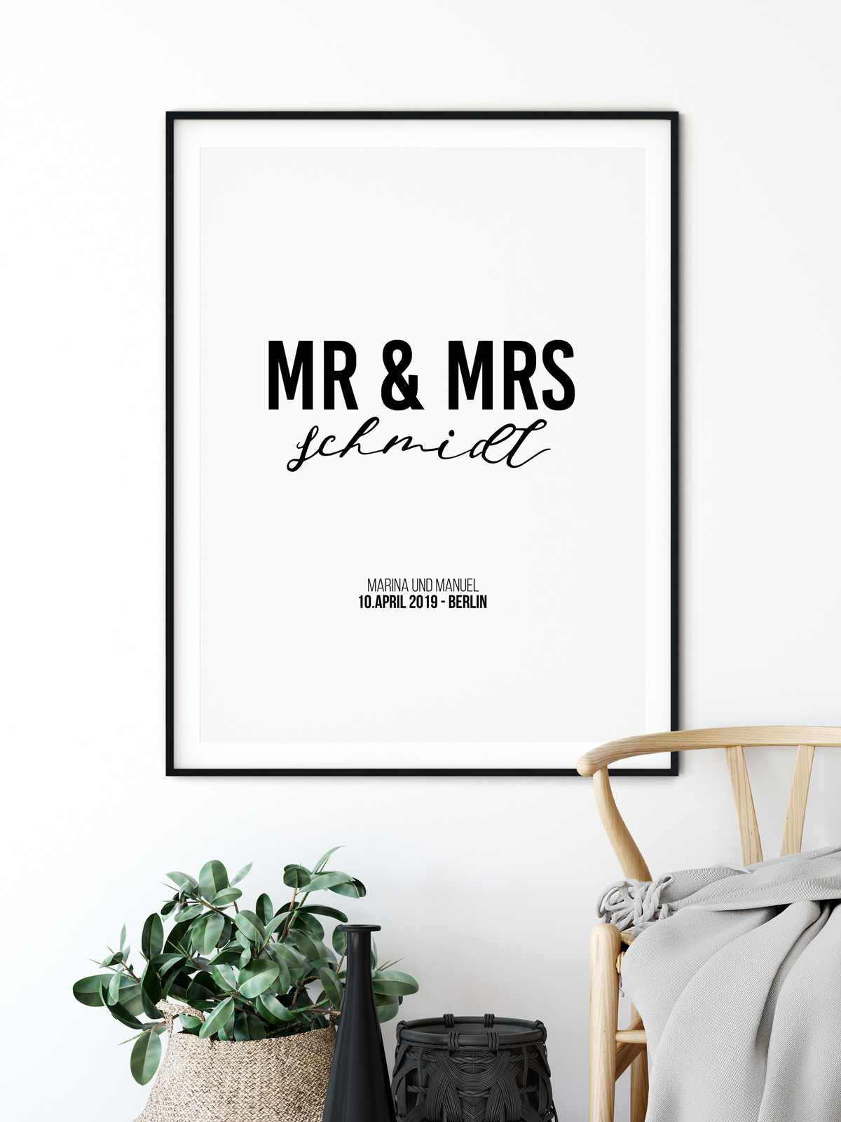 Mr & Mrs - Poster mit Namen