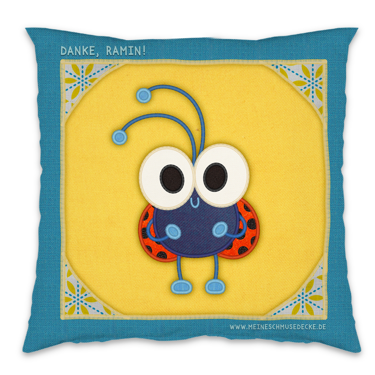 Kissen mit Marienkäfer