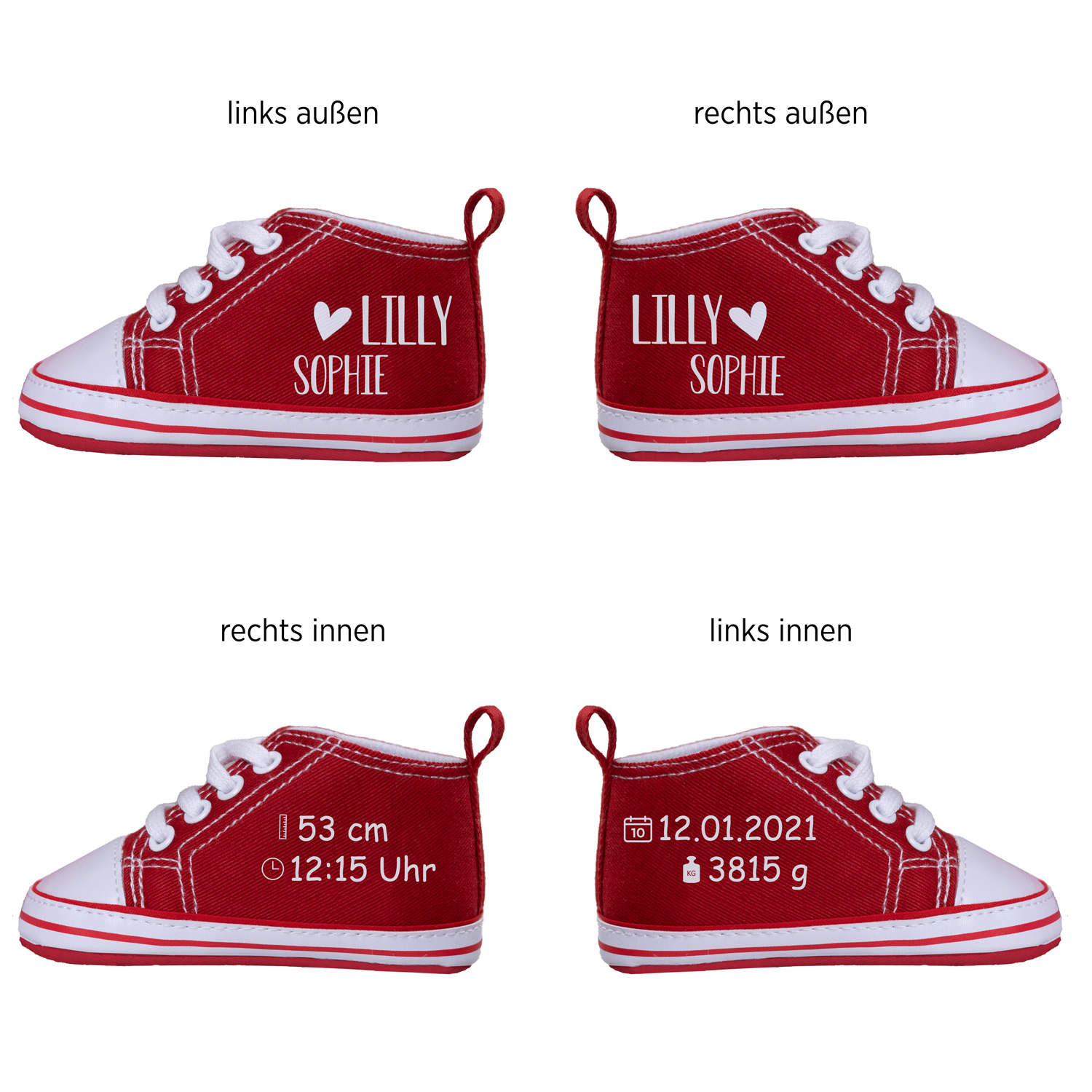 Baby Sneaker mit Namen - 16 EU