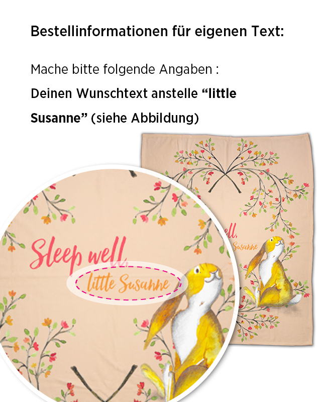 Häschen - Babydecke mit Namen