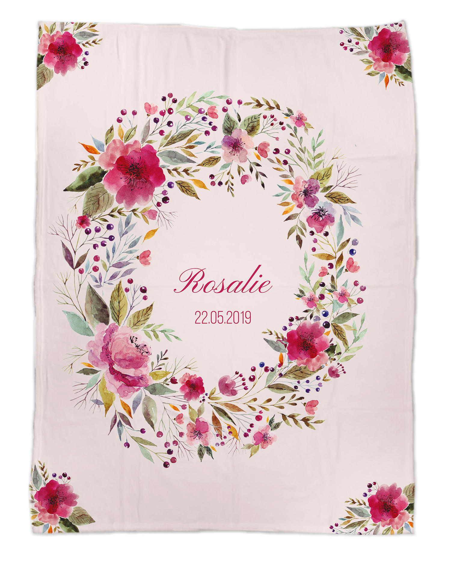 Rosie  - Babydecke mit Namen