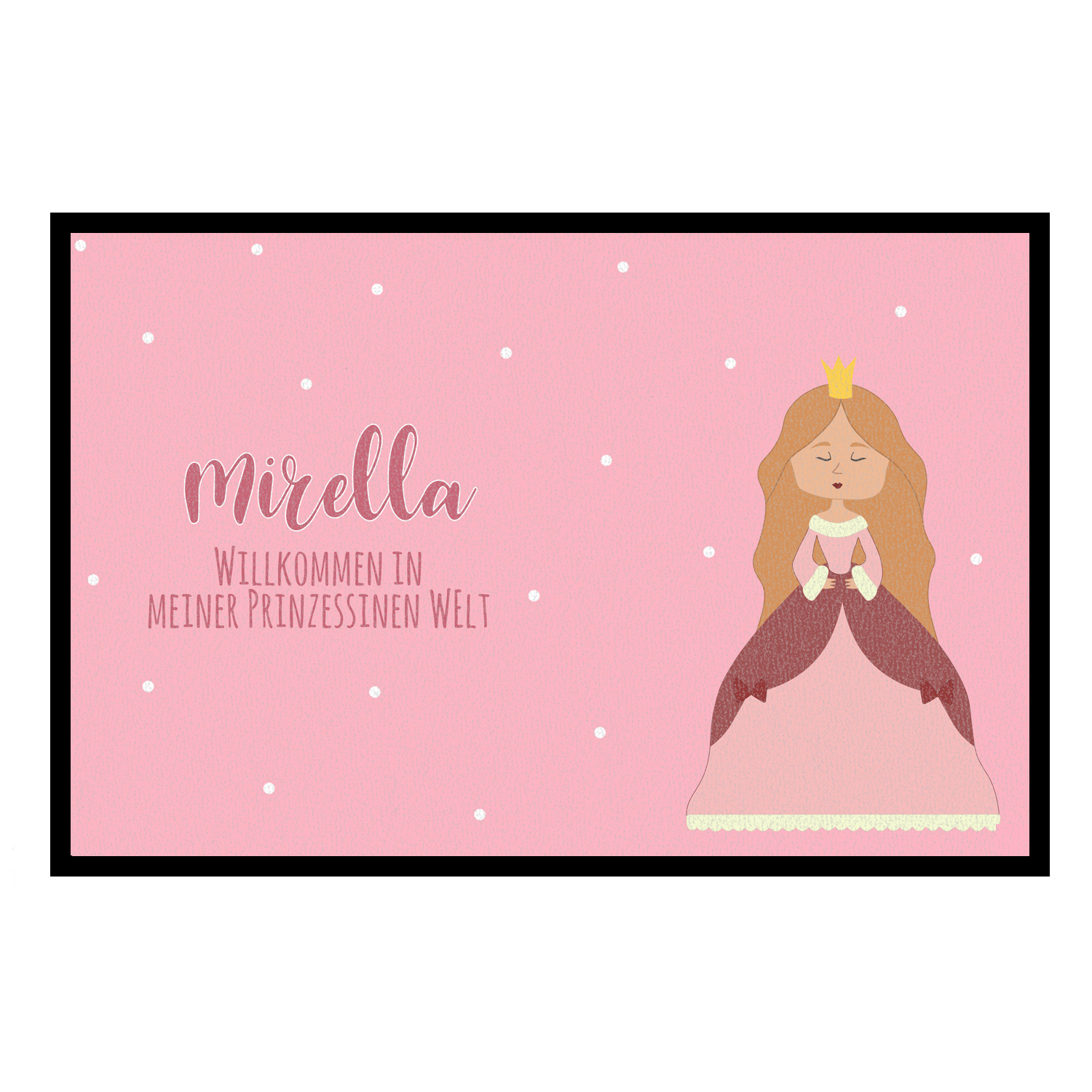 Kinder Fußabstreifer mit deinem Text - Princess