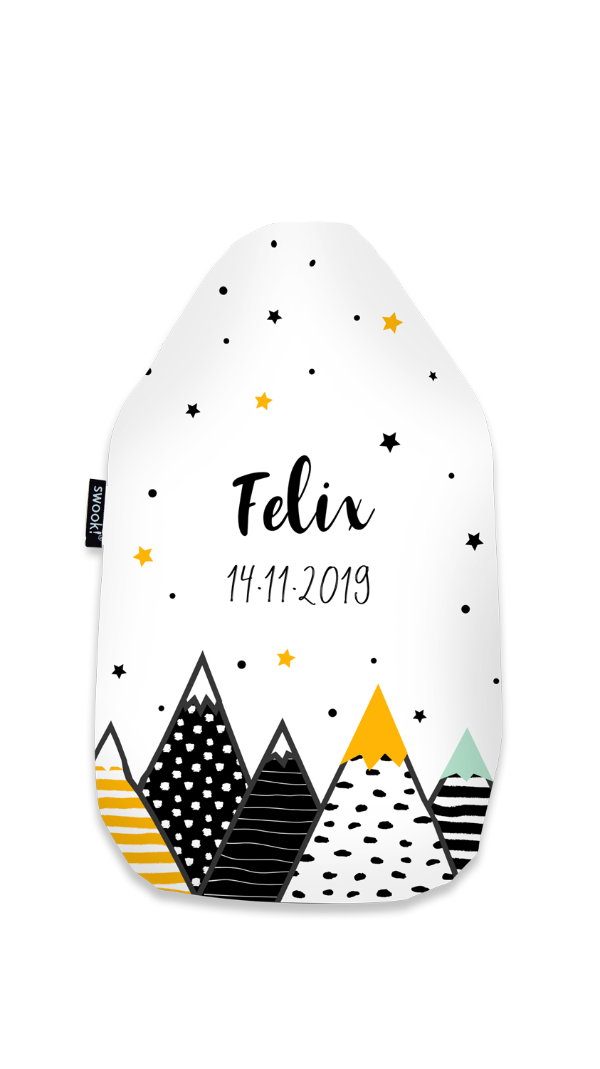 Wild Child bunt - Wärmflasche mit Namen