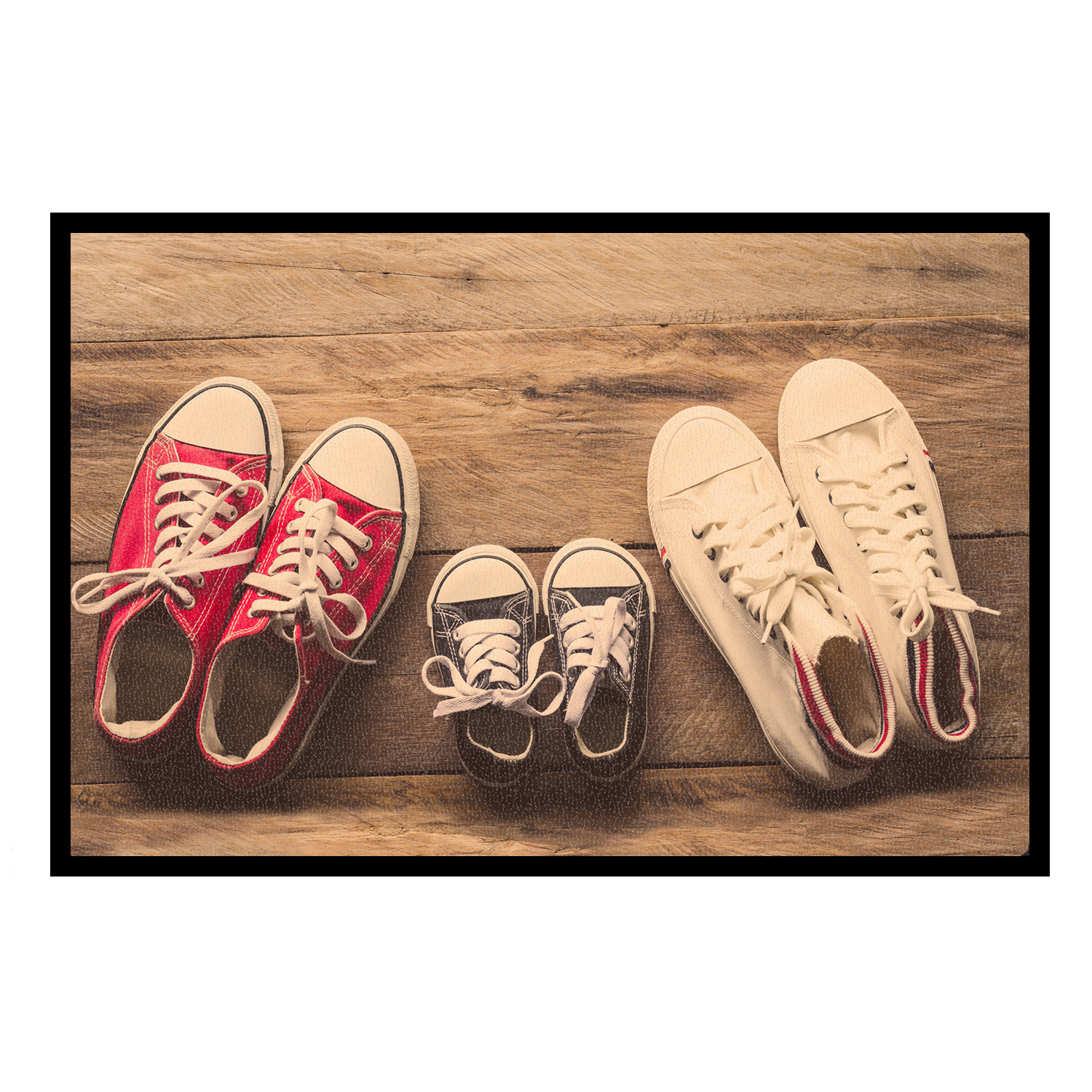 Fussmatte - Sneaker - 2 Erwachsene, 1 Kind
