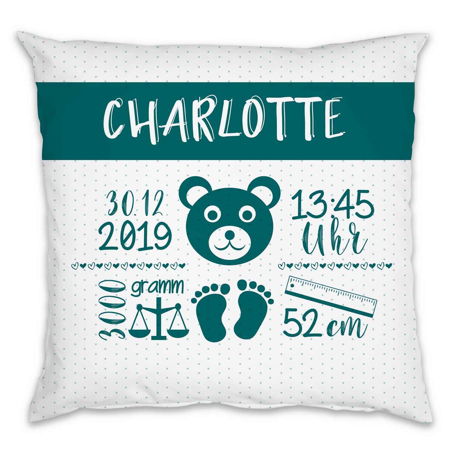 Teddy - Kissen mit Namen