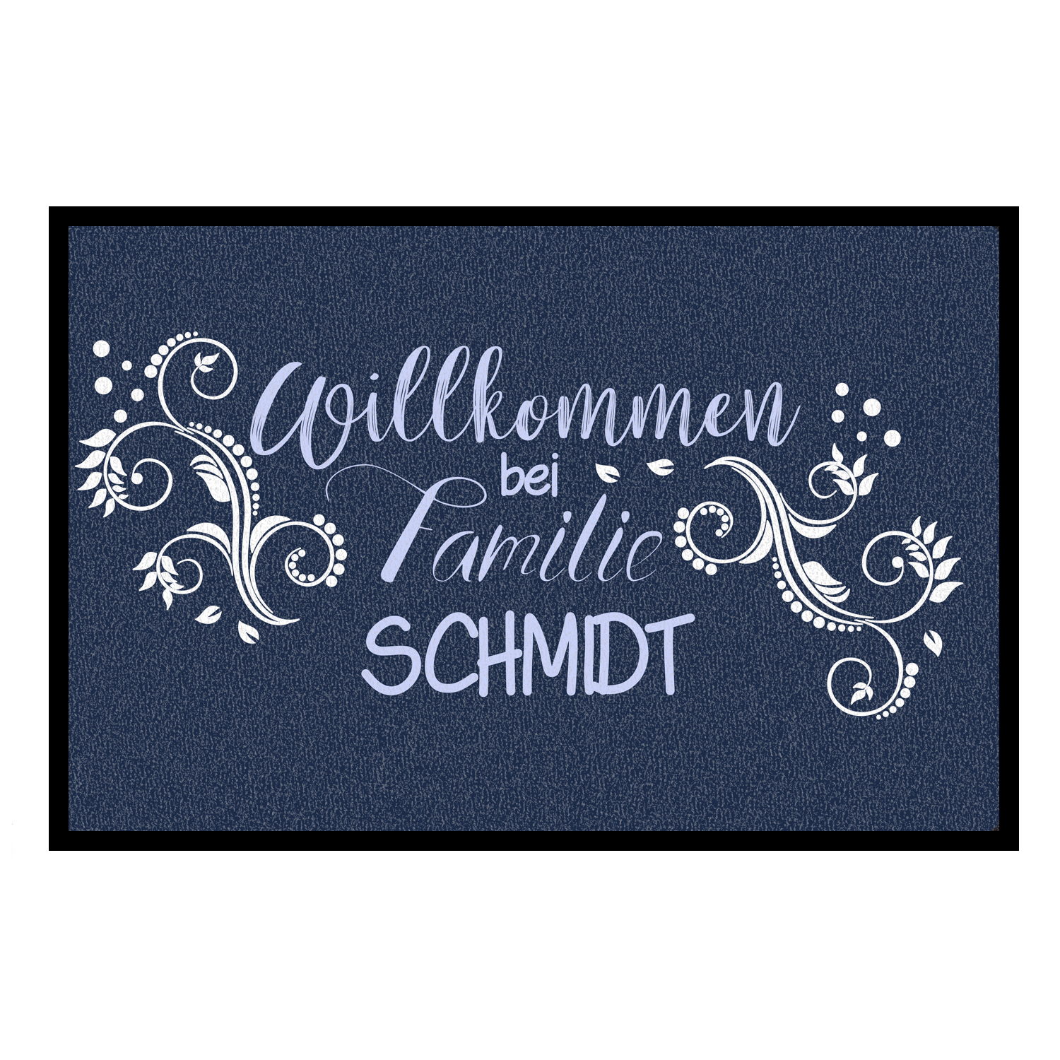 Fußmatte mit deinem Familiennamen - Floral Family