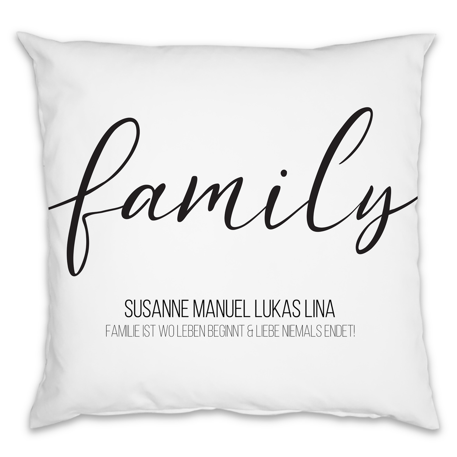 Kissen - Family Typo