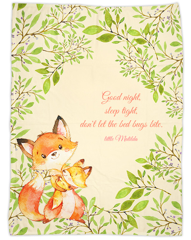 Good night, sleep tight - Babydecke mit Namen