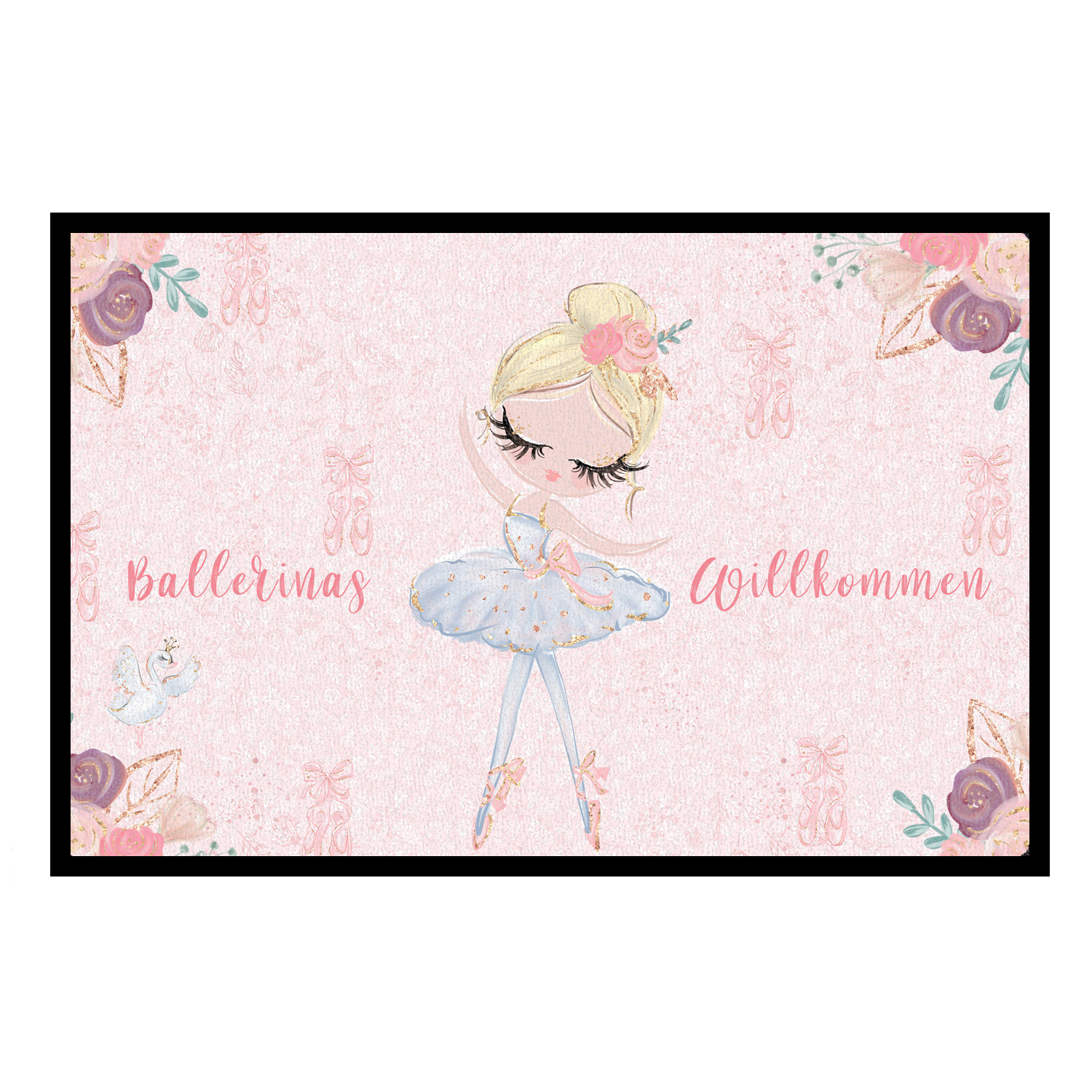 Schmutzfangmatte für Kinder mit Namen - Ballerina 3