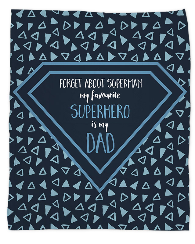Kuscheldecke Gibilicious Design Superhero Dad von swook! - switch your look