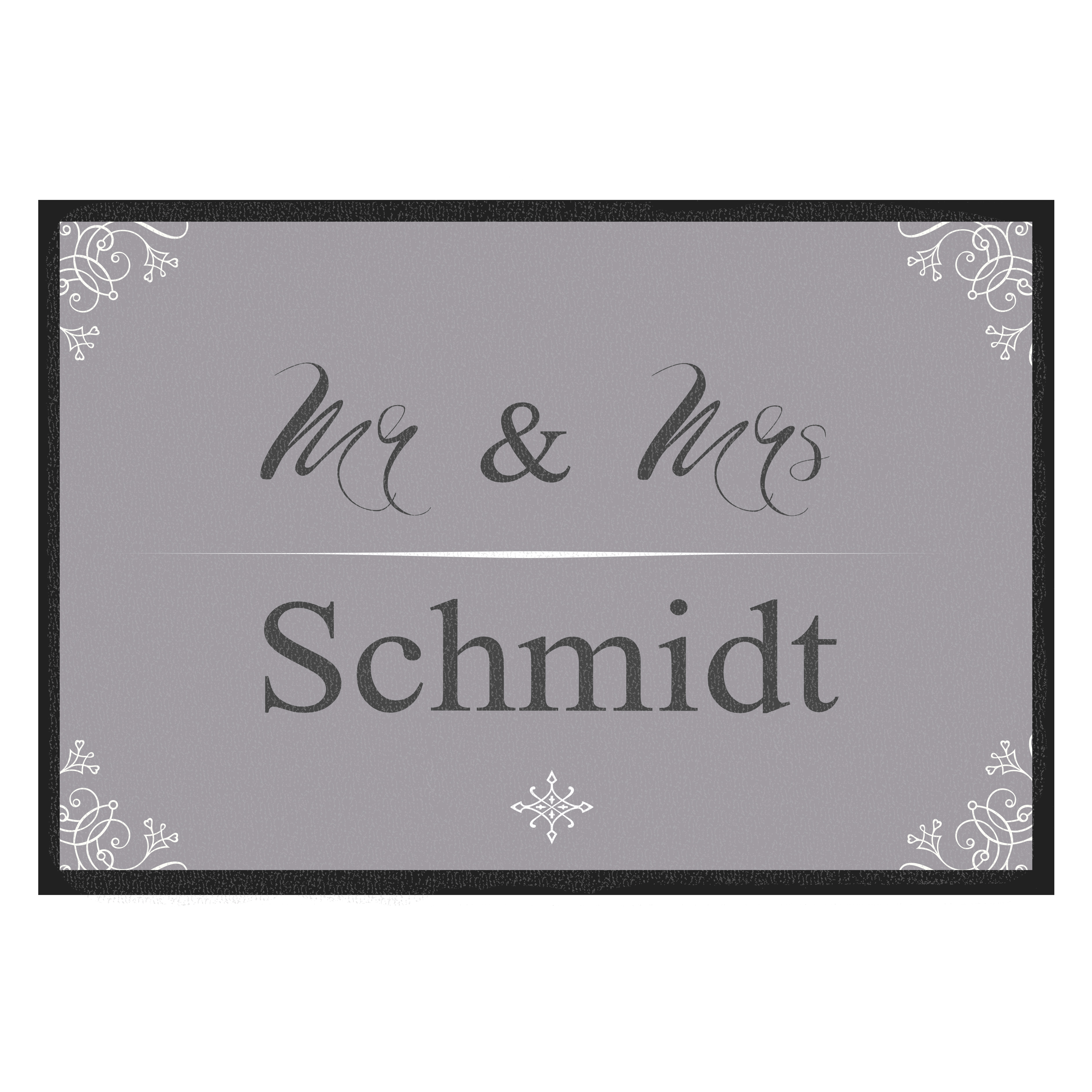 Türmatte für Paare - mit Namen - Mr+Mrs