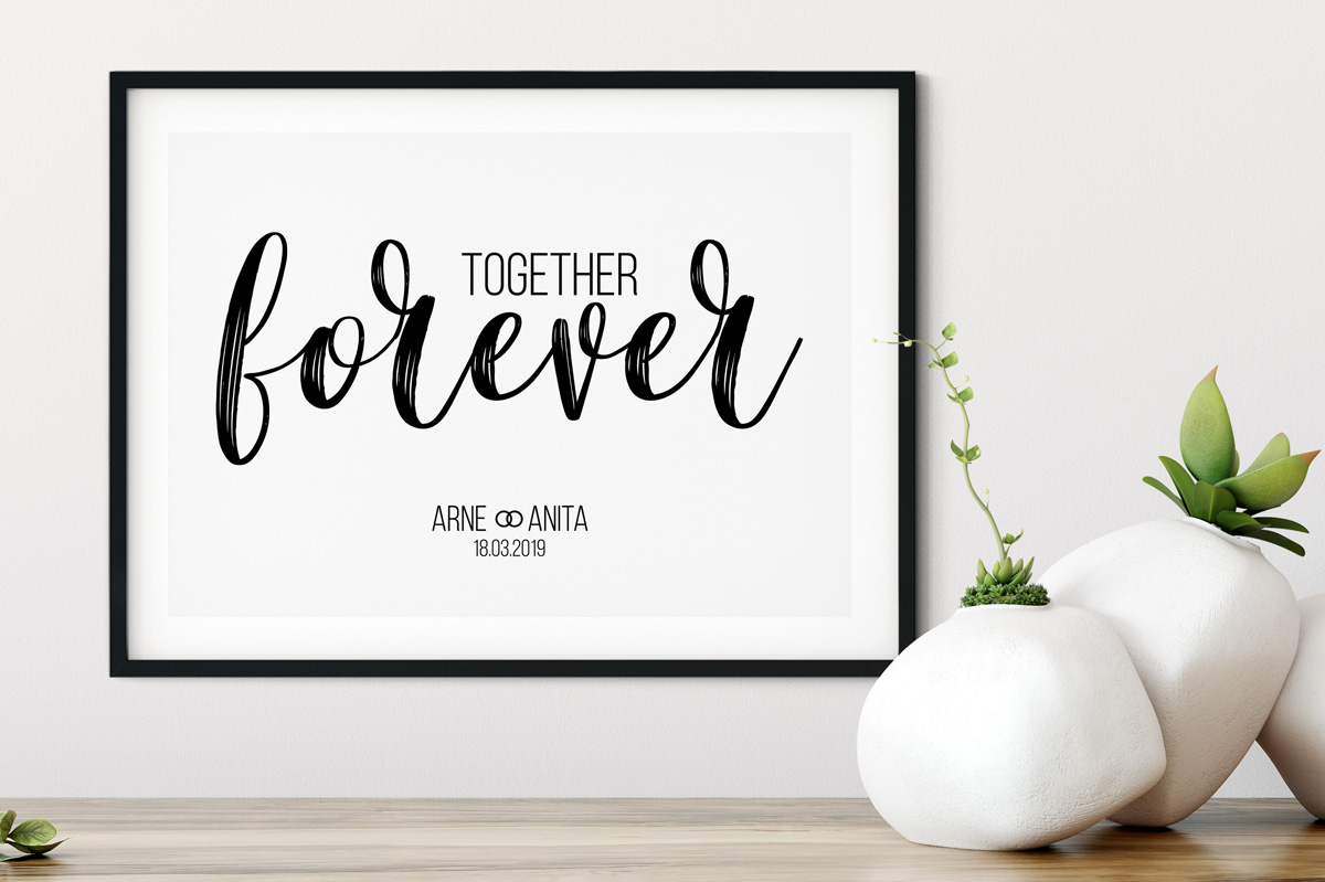 Together forever - Poster mit Namen