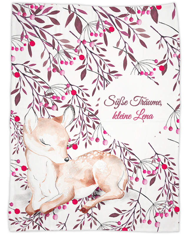 Rehlein - Babydecke mit Namen