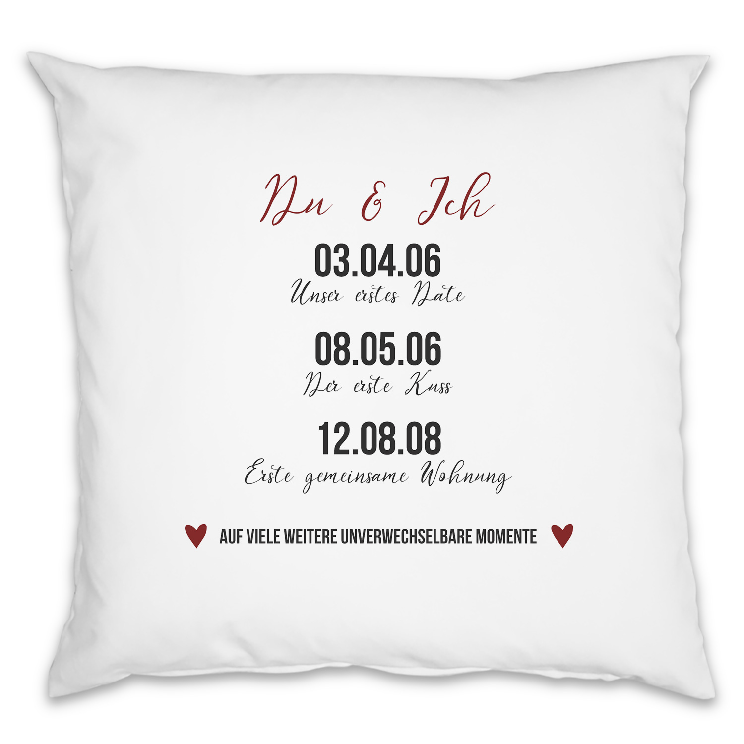 Partnerkissen - Meilensteine