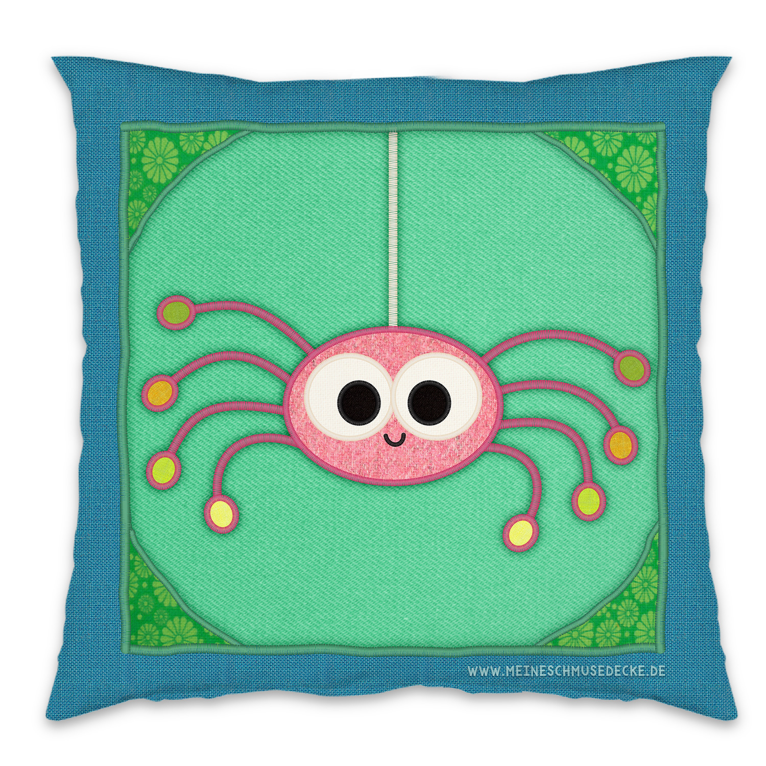 Kissen 40 x 40 cm - Design Meine Schmusedecke Spinne (+ Namen)