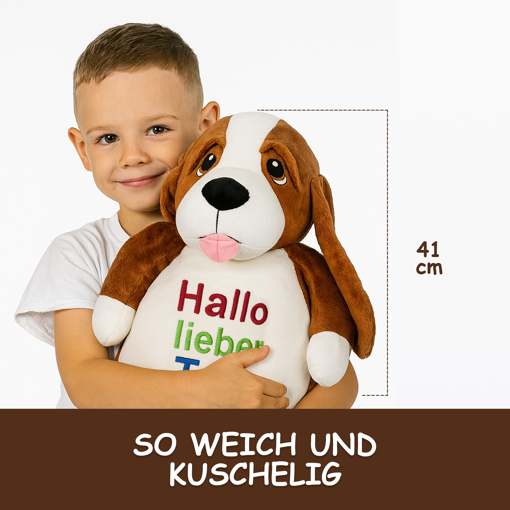 Jagdhund Dennis mit hochwertigem Stick für eure Kleinen