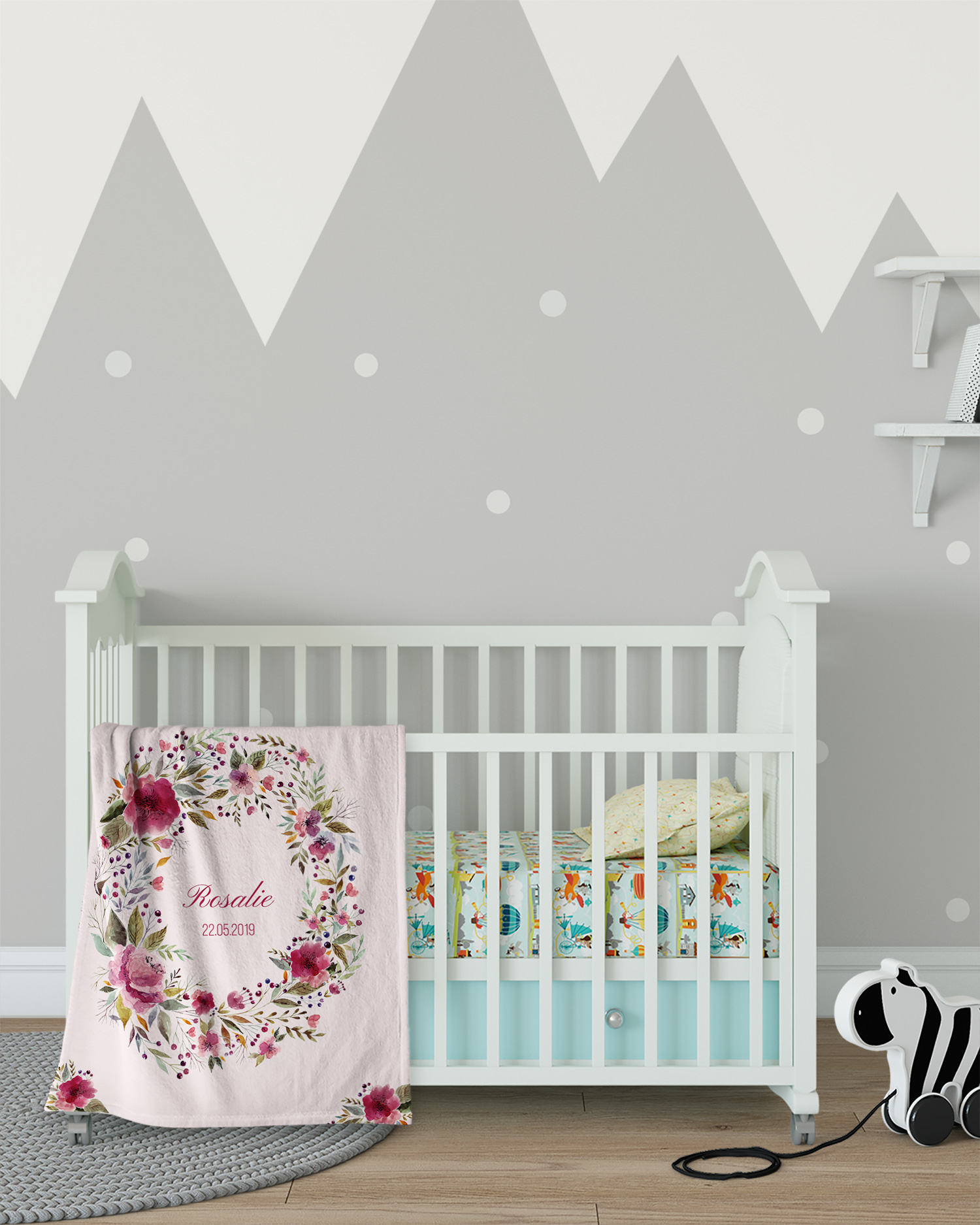 Rosie  - Babydecke mit Namen