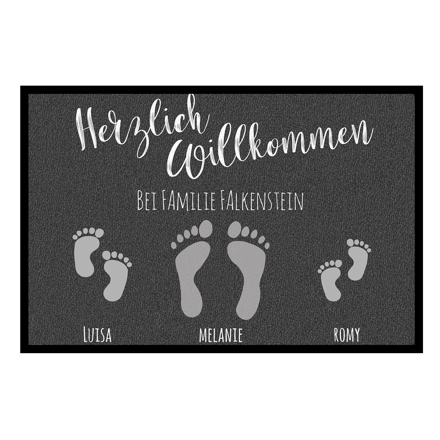 Fußabdrücke - 1 Erwachsener, 2 Kinder