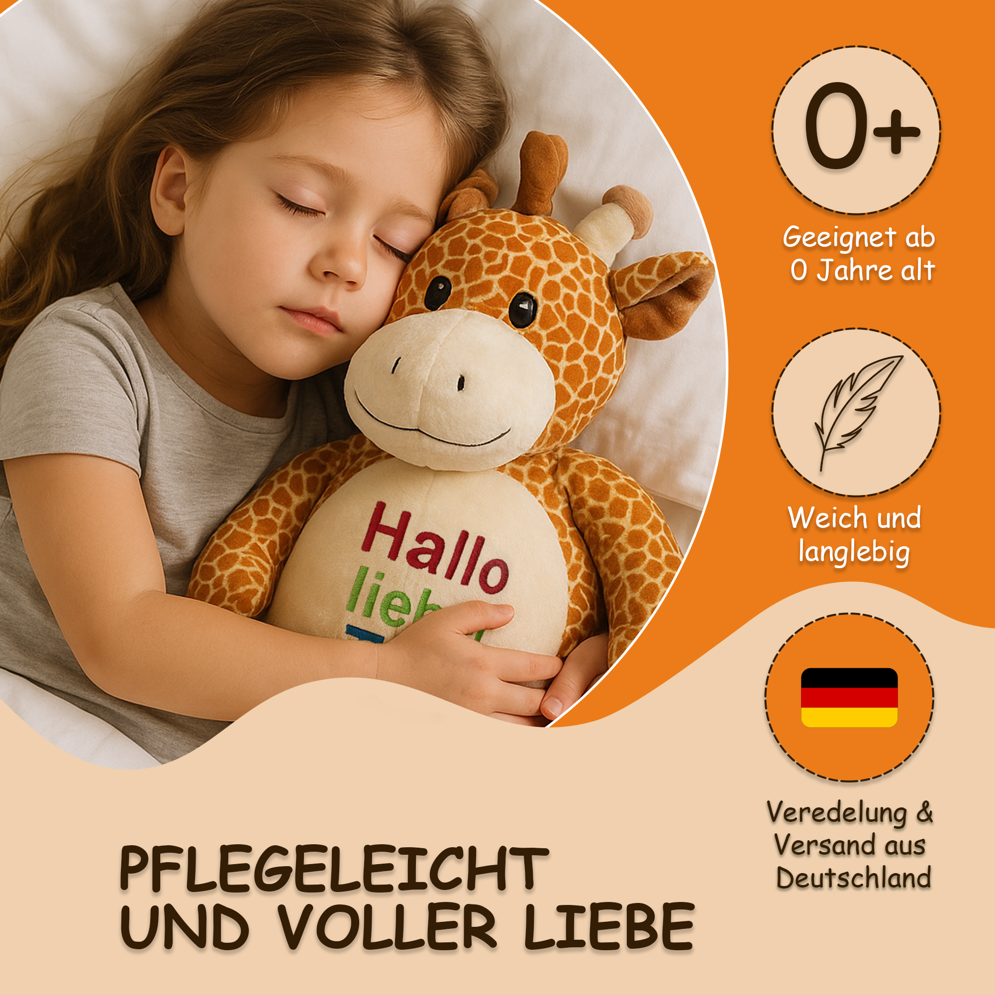Giraffe mit hochwertigem Stick für eure Kleinen