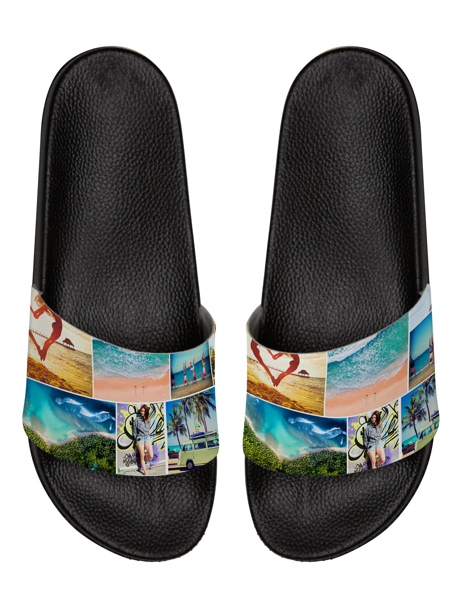 Badelatschen (schwarz) Schuhgröße 36, selbst gestalten