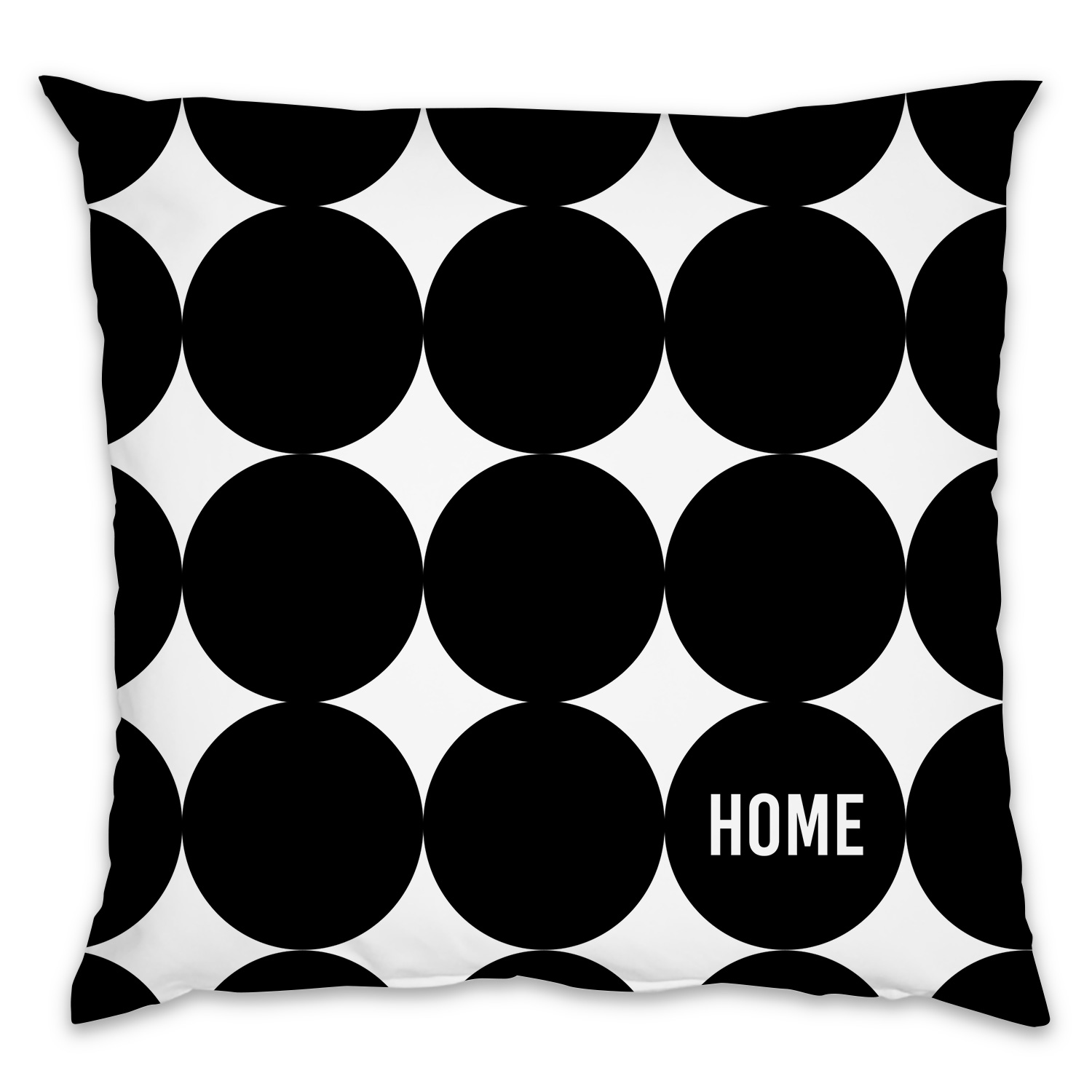 Kissen mit Namen - Black circles