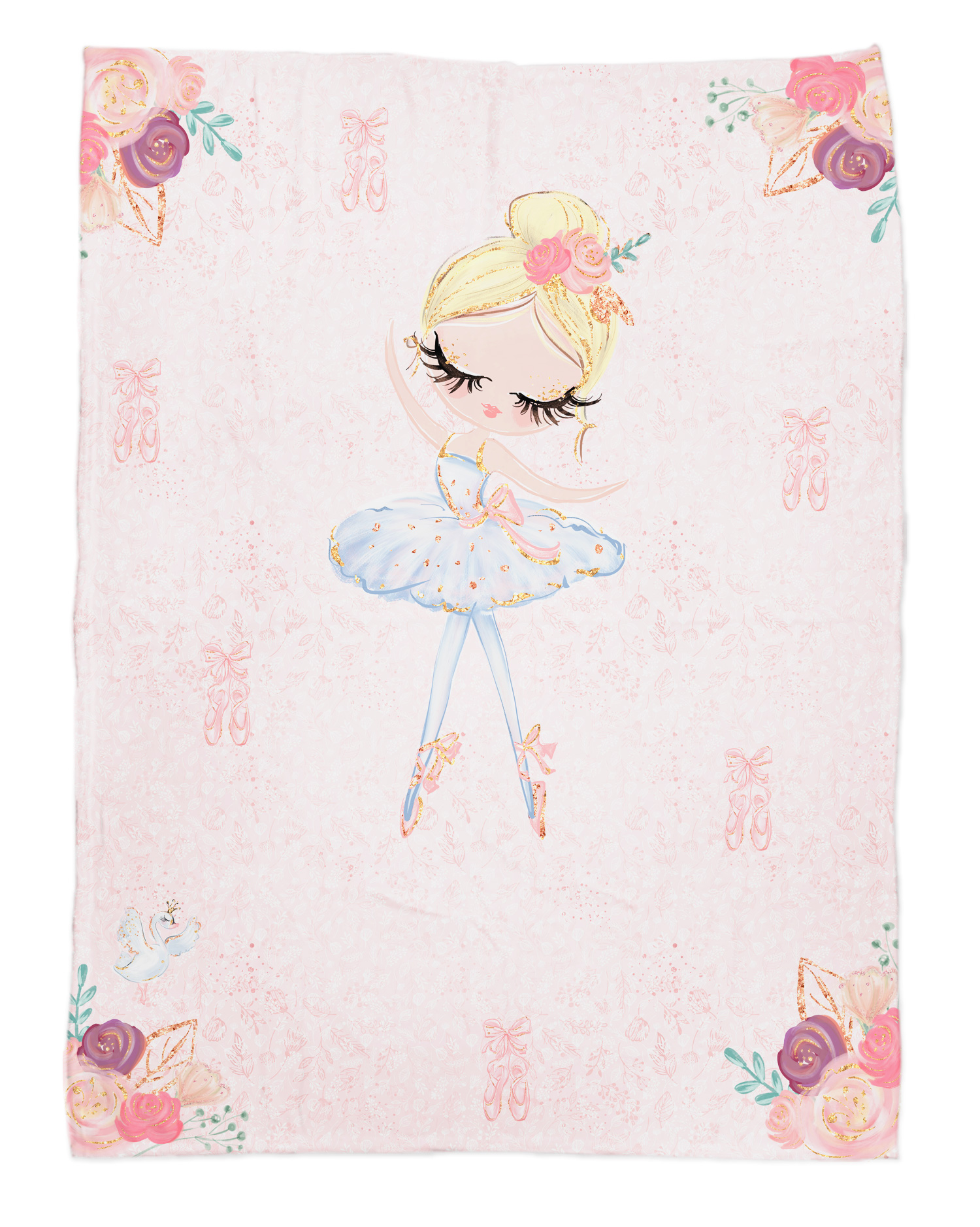 Ballerina 3 - Babydecke mit Namen