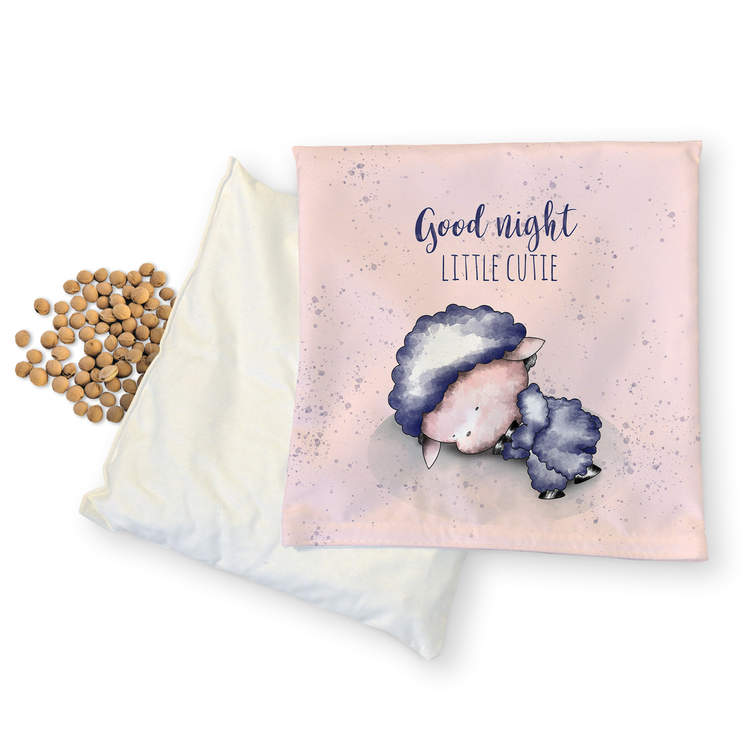 Little sheep - Kirschkernkissen mit Text