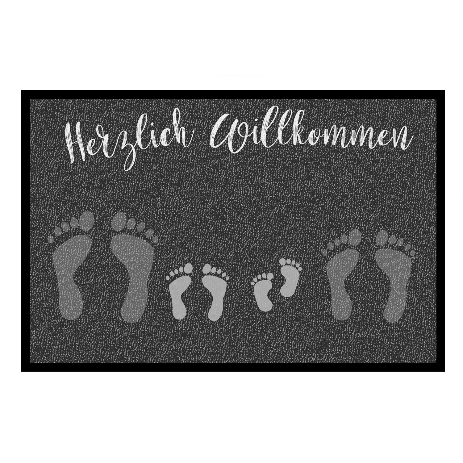 Fußabdrücke - 2 Erwachsene, 2 Kinder