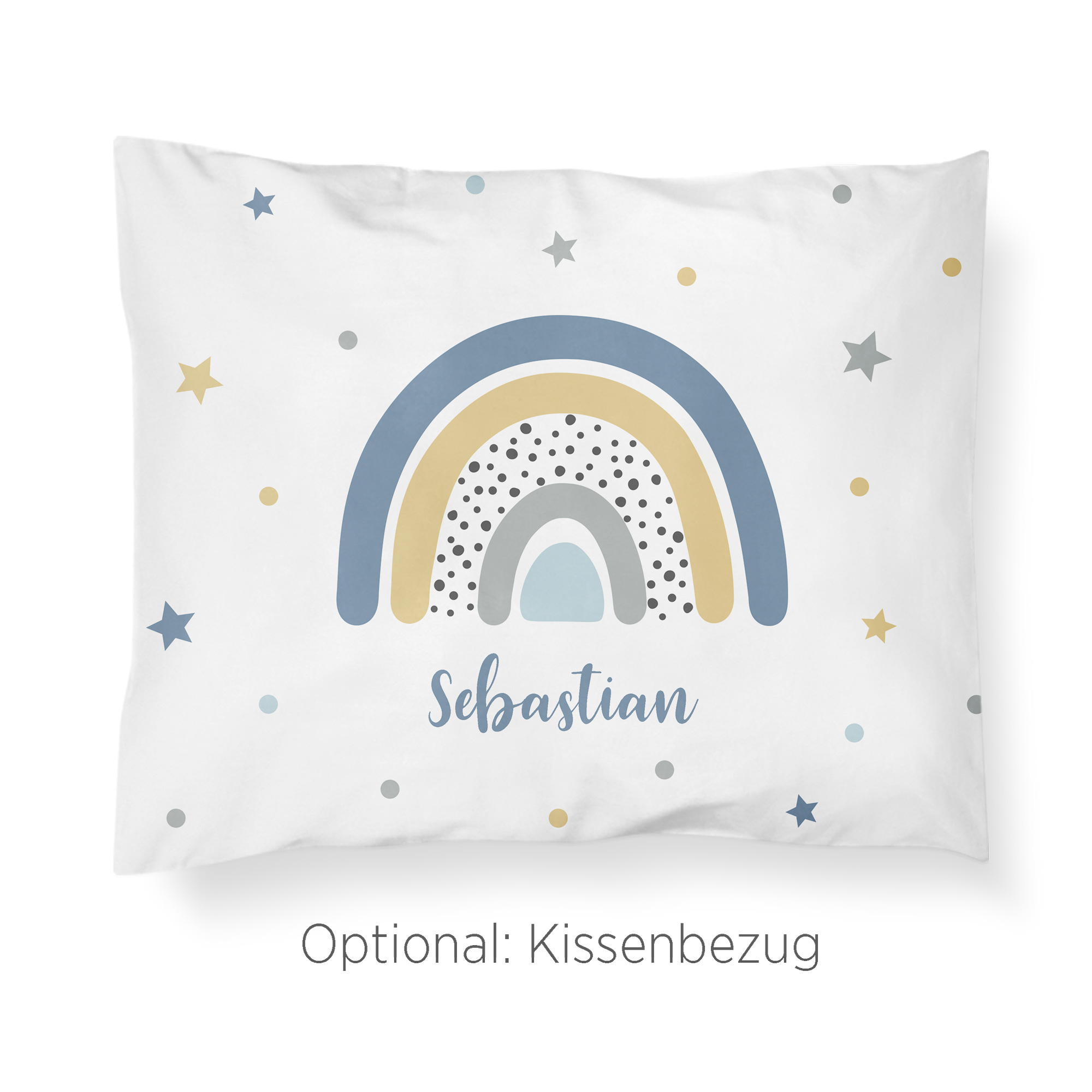 Regenbogen Sternchen - Bettbezug mit Namen