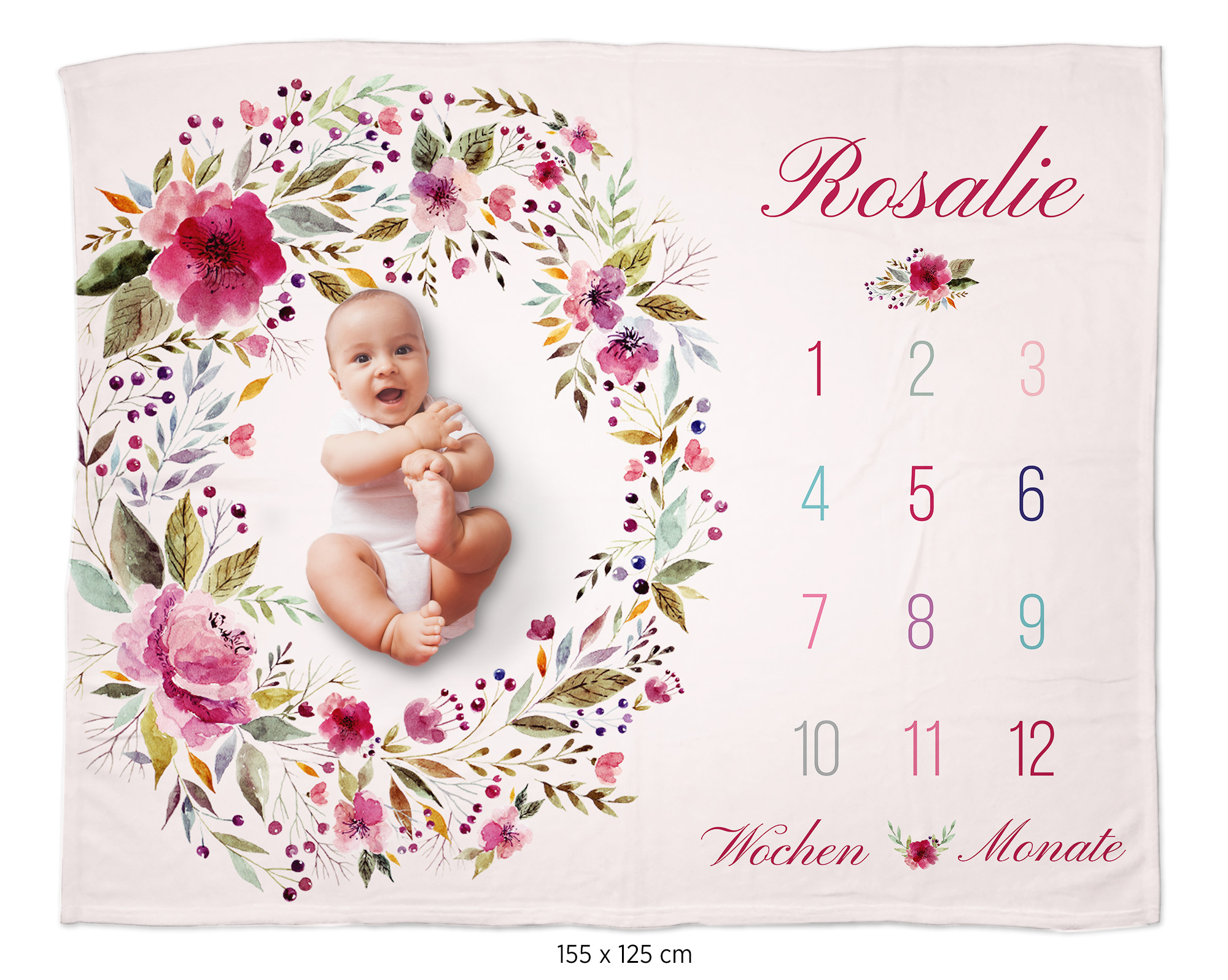 Rosalie - Babydecke mit Namen