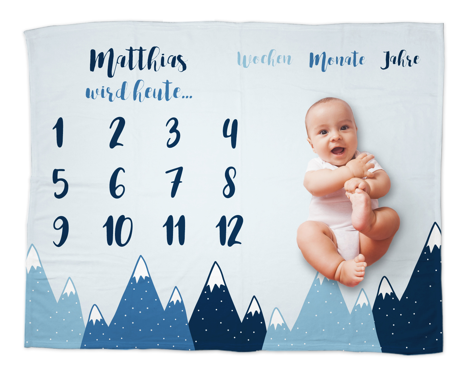 Scandinavian style - Monatsdecke mit Namen