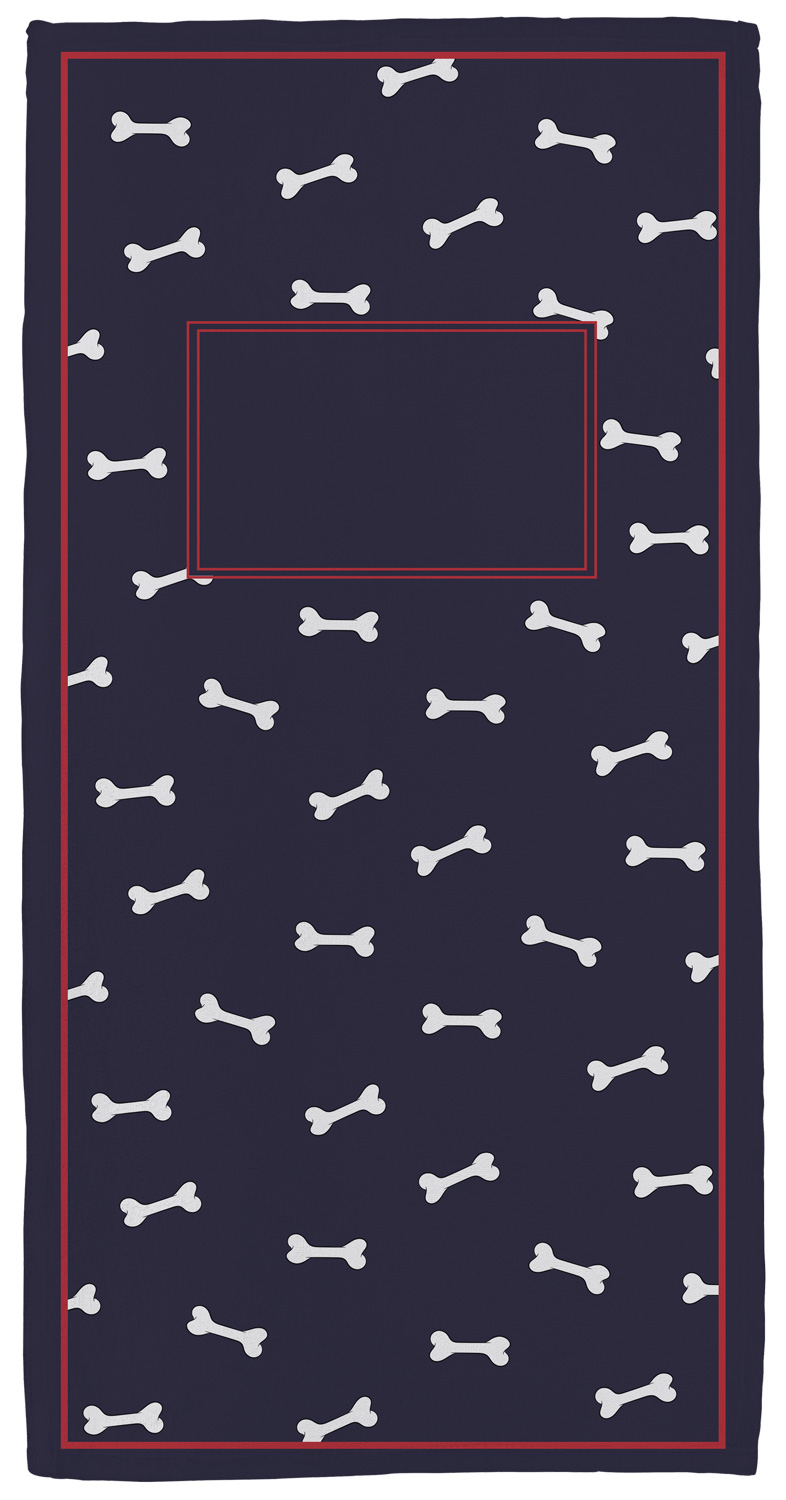 Vorsicht beim Herrchen - Handtuch mit Namen