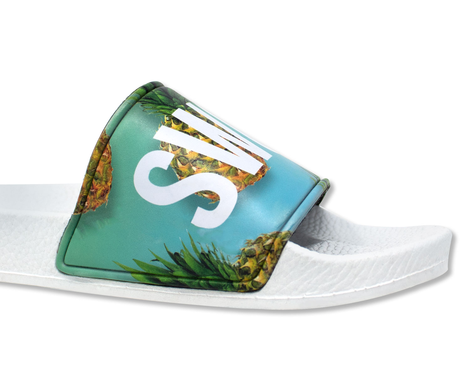 Badelatschen (weiß) Schuhgröße 39, selbst gestalten