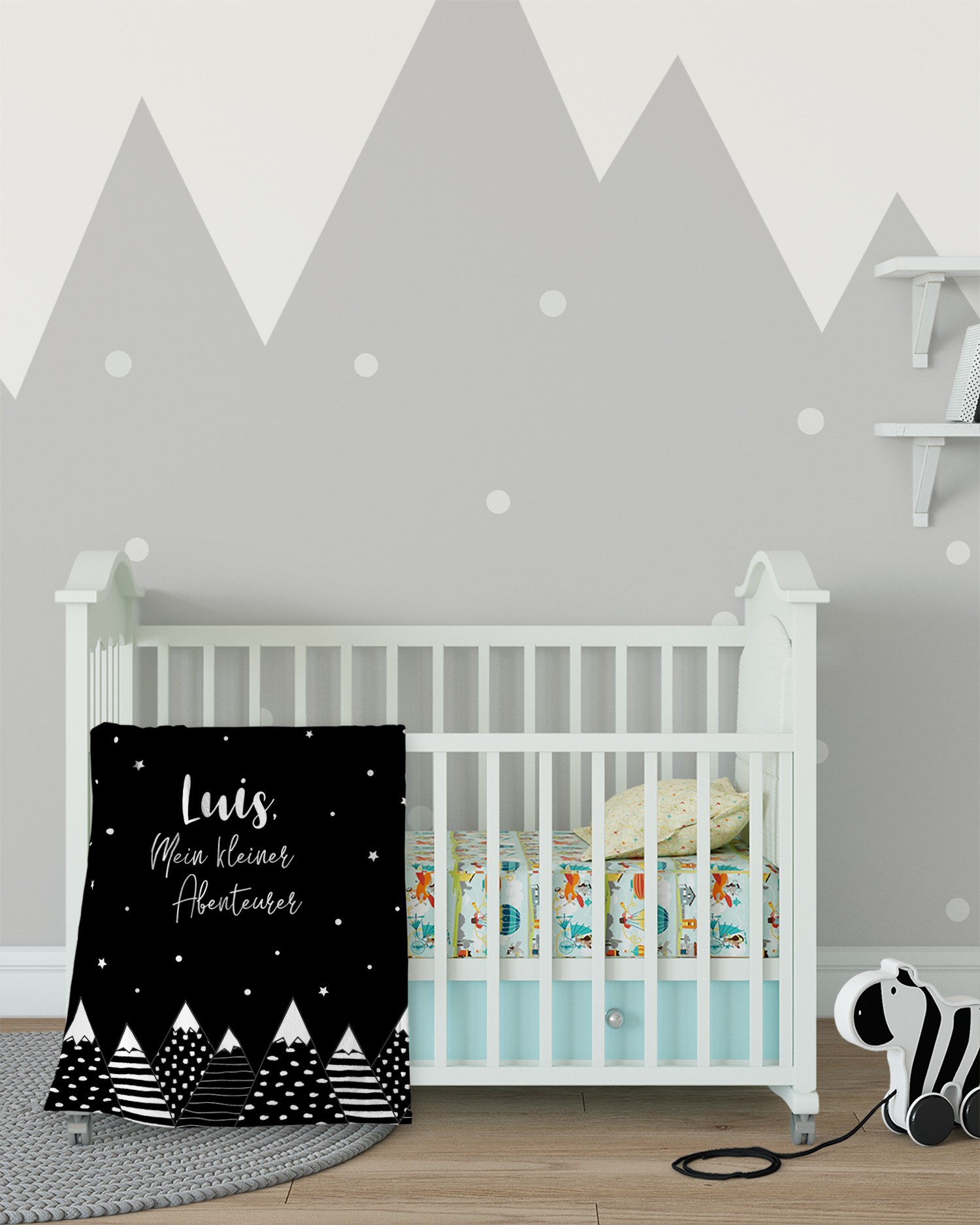 Wild child - Babydecke mit Namen