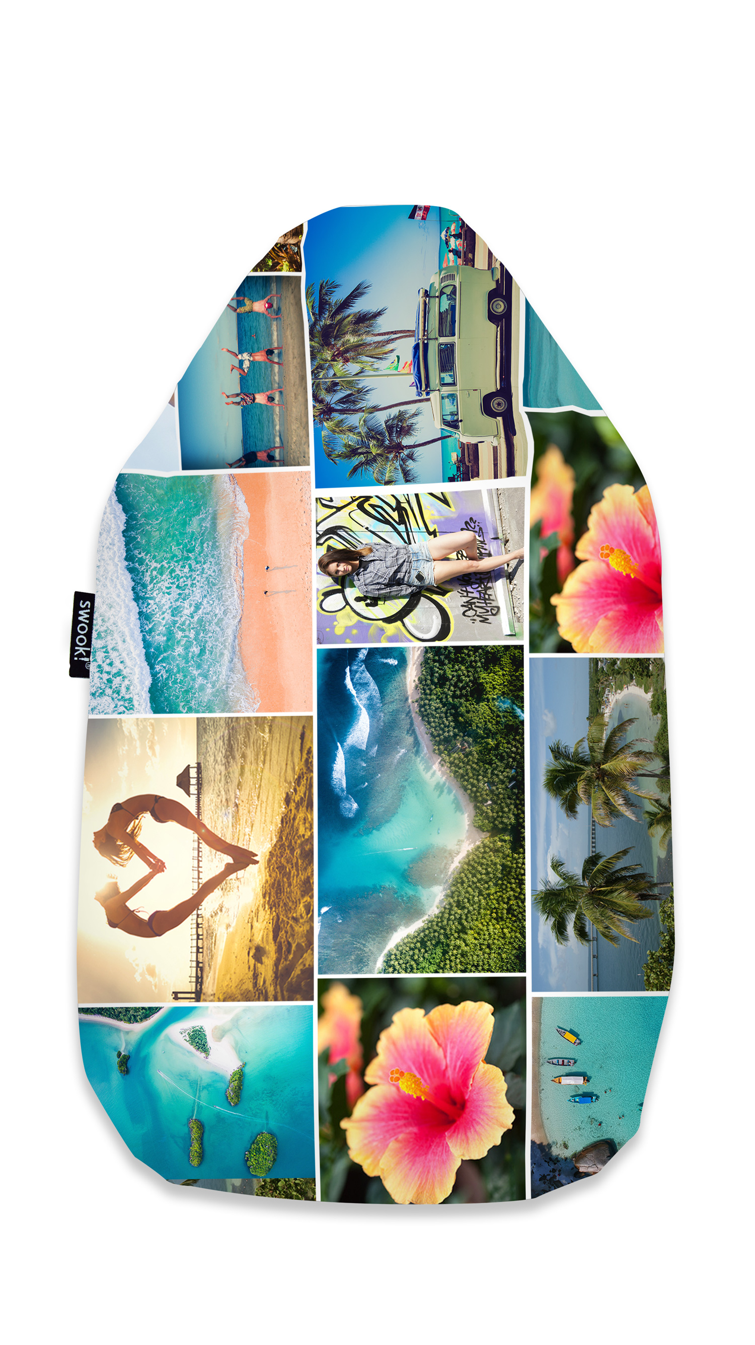 Wärmflaschenbezug 2,0l auf Samt, selbst gestalten