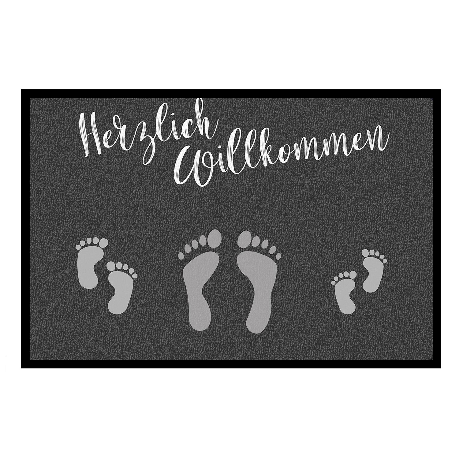 Fußabdrücke - 1 Erwachsener, 2 Kinder