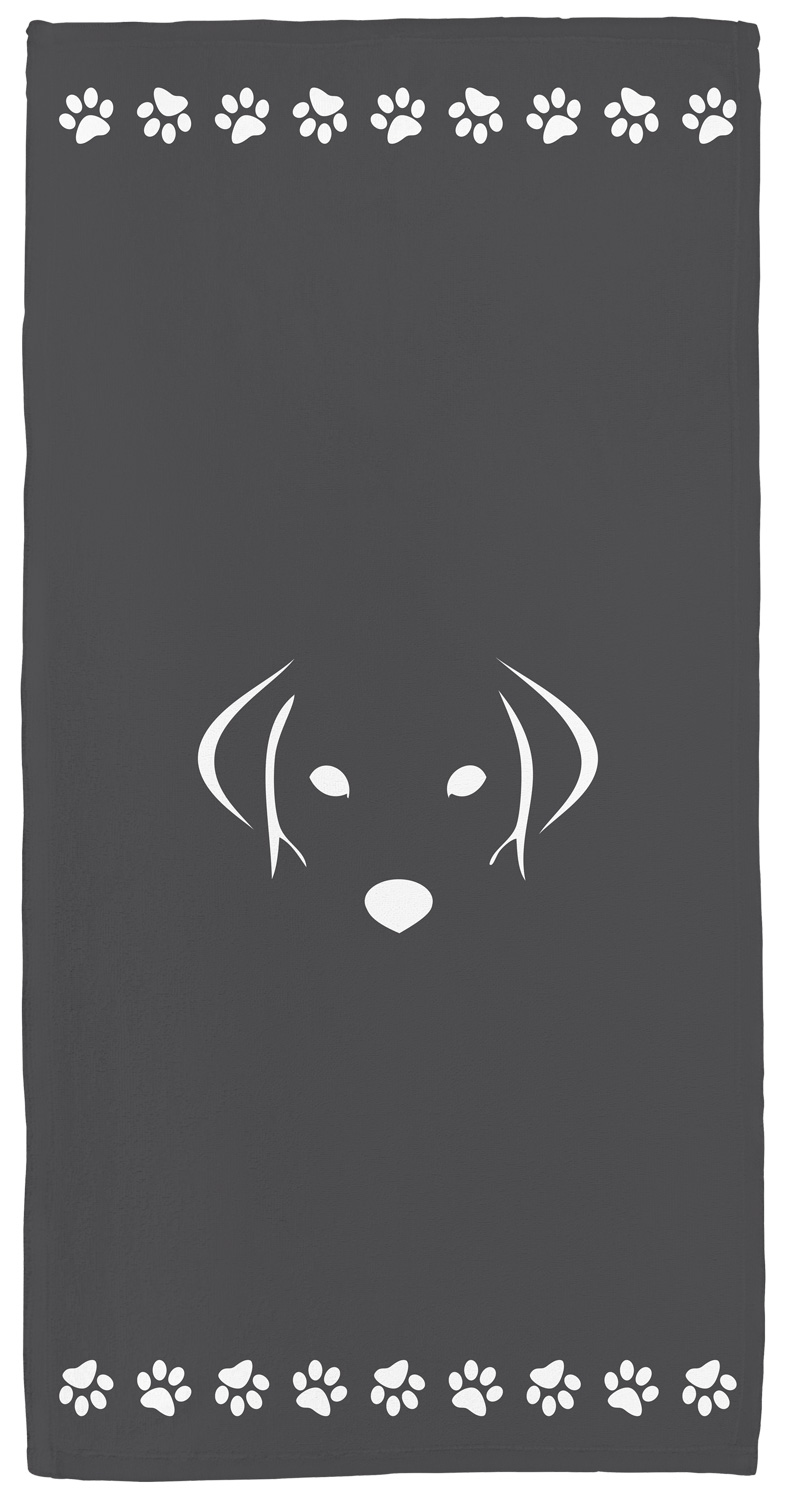 Hundegesicht - Handtuch mit Namen