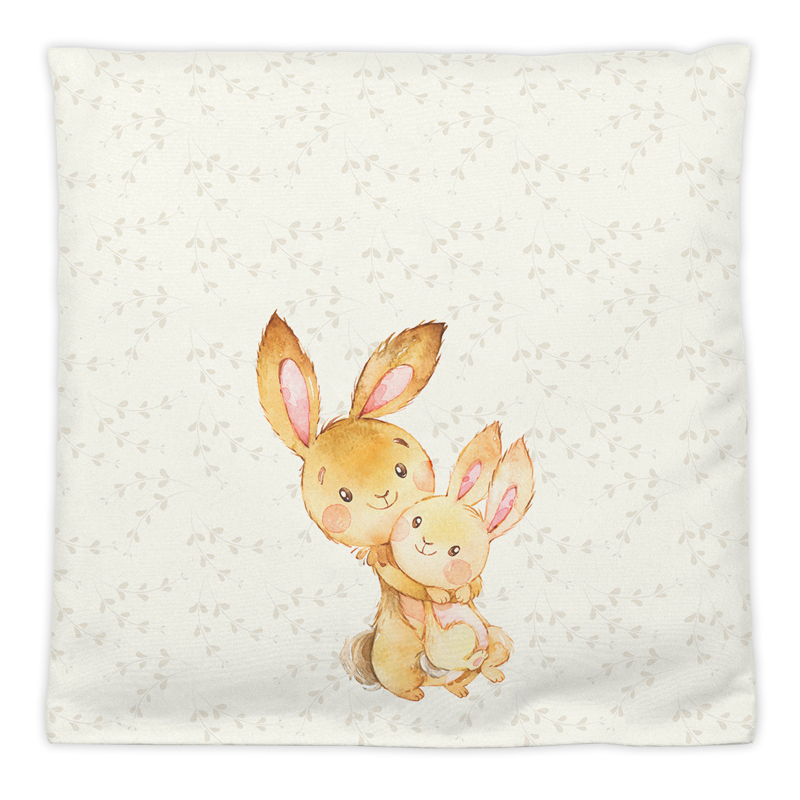 Mutter und Kind Hase - Kirschkernkissen mit Namen