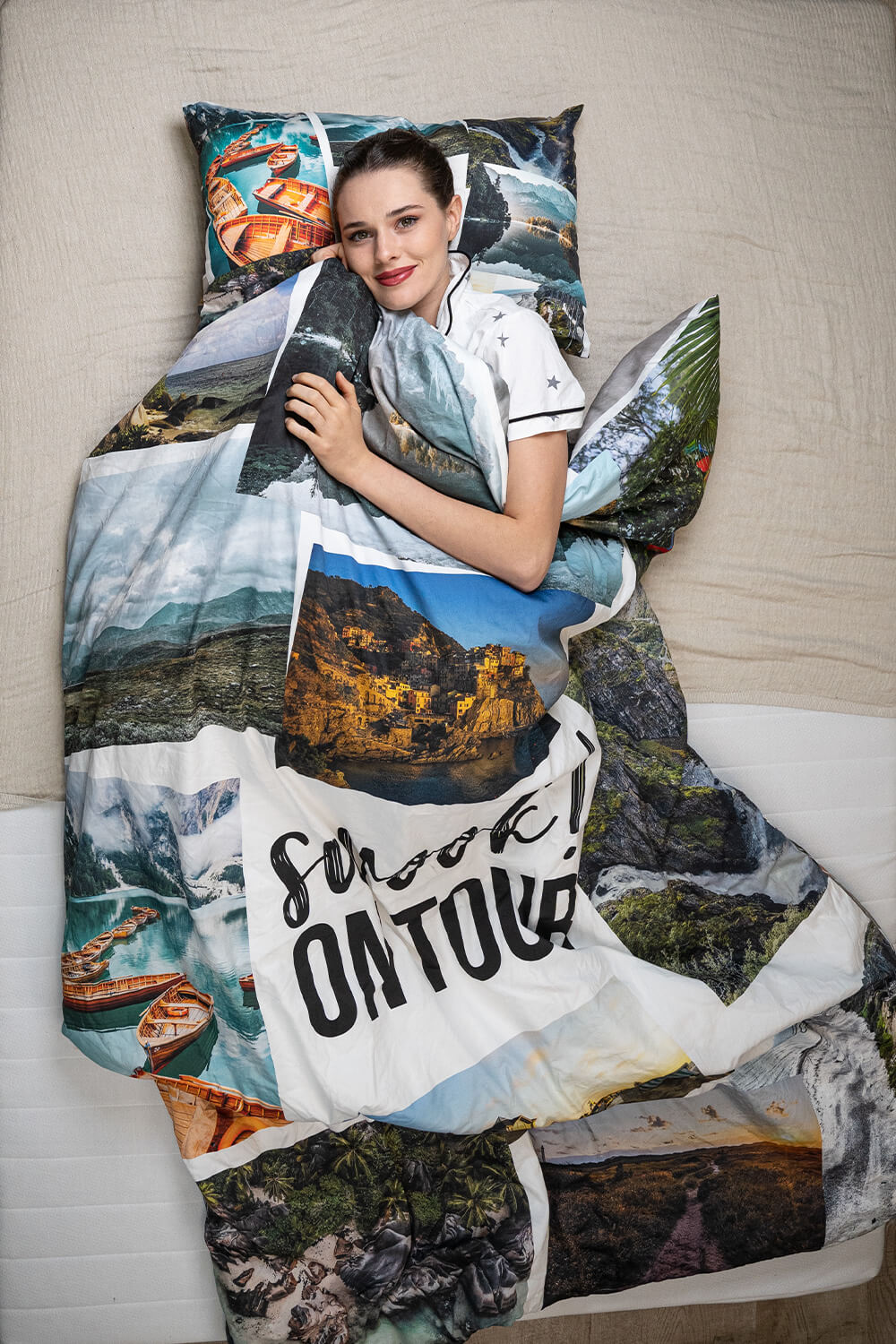 Bettbezug aus Mikrofaser Softine 135 x 200 cm, Selbst gestalten