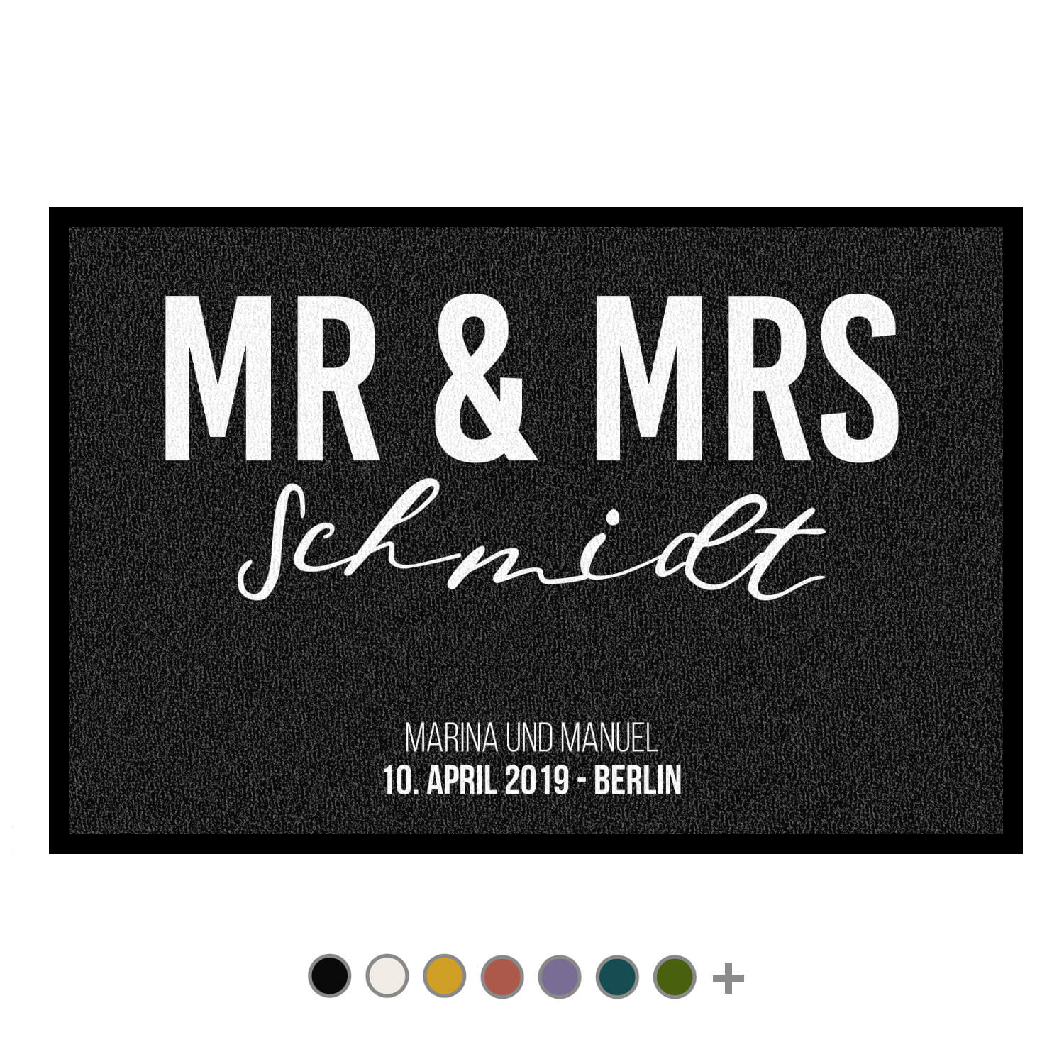 Fußmatte mit Namen - Mr & Mrs