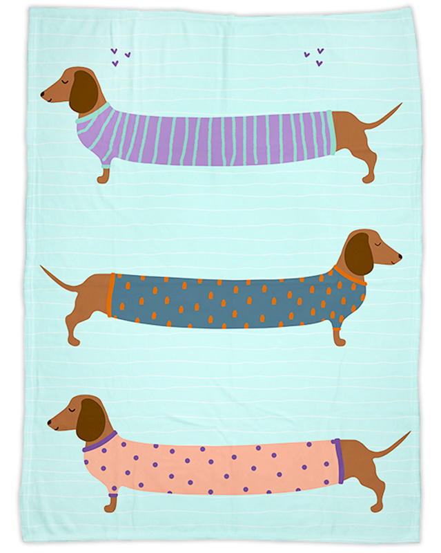 Sausage dog - Babydecke mit Namen