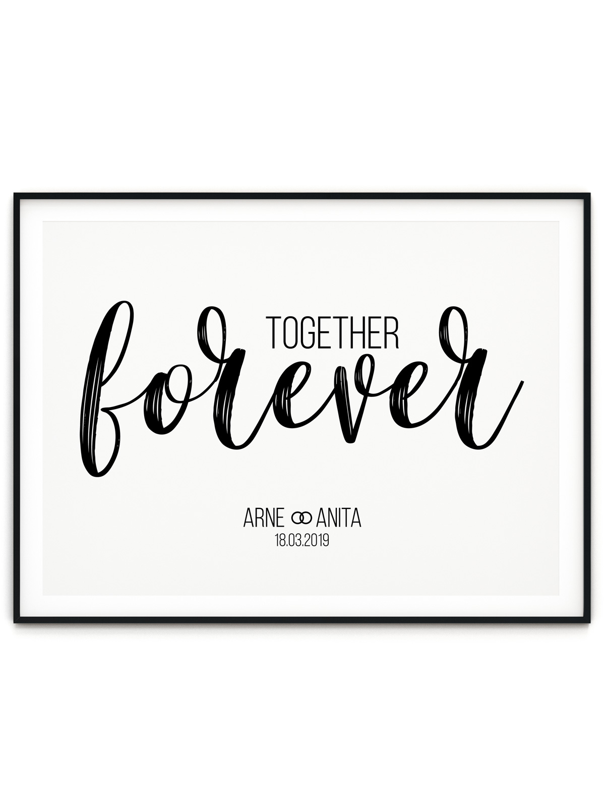 Together forever - Poster mit Namen